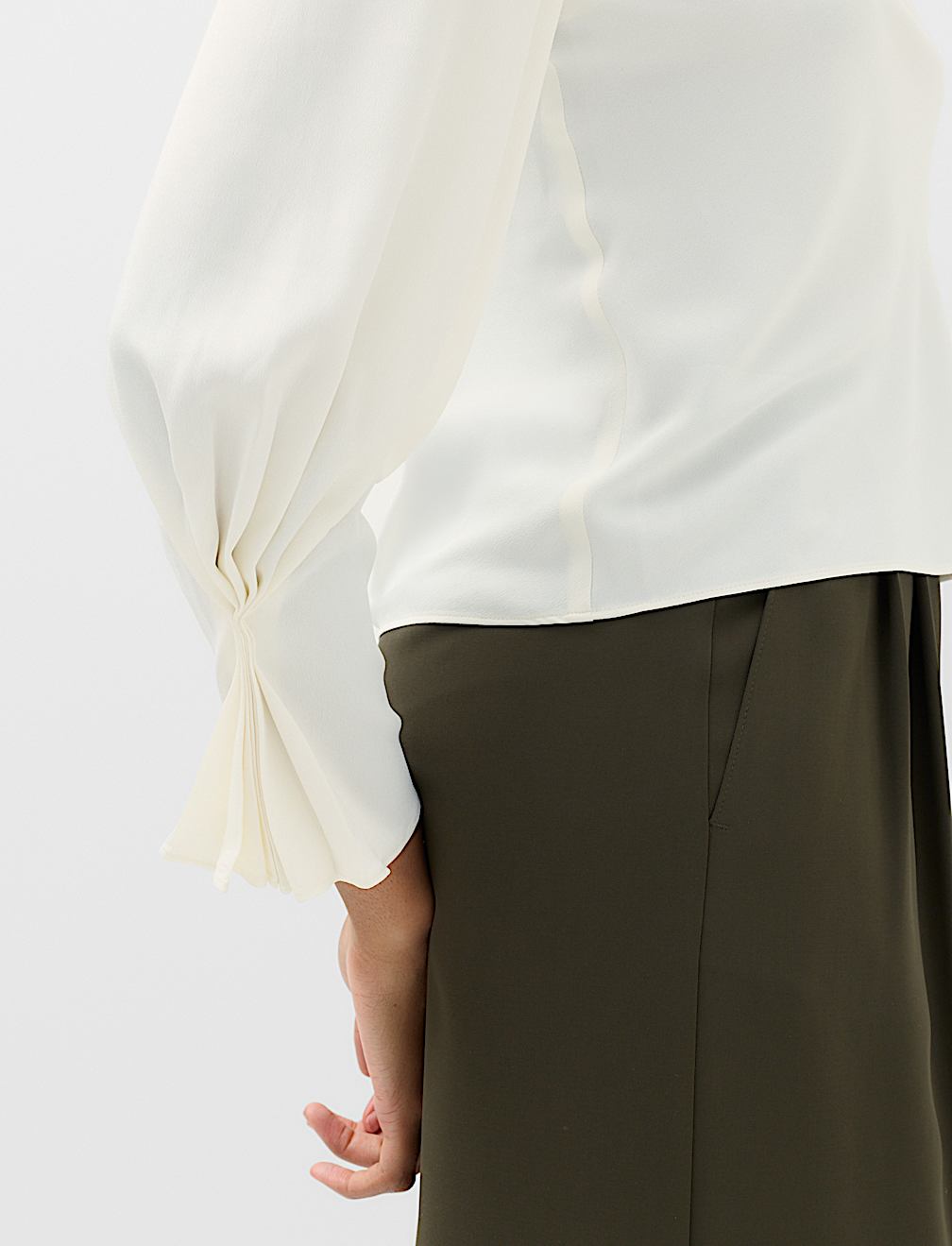 Regular Fit Pleat Detail Top