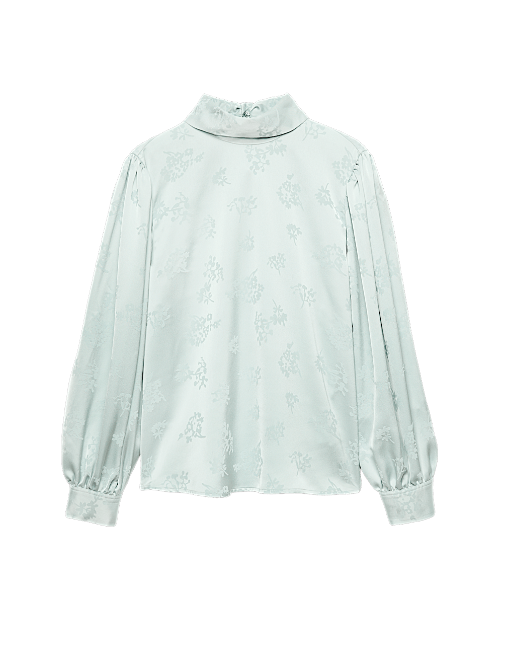 Jacquard High Neck Blouse