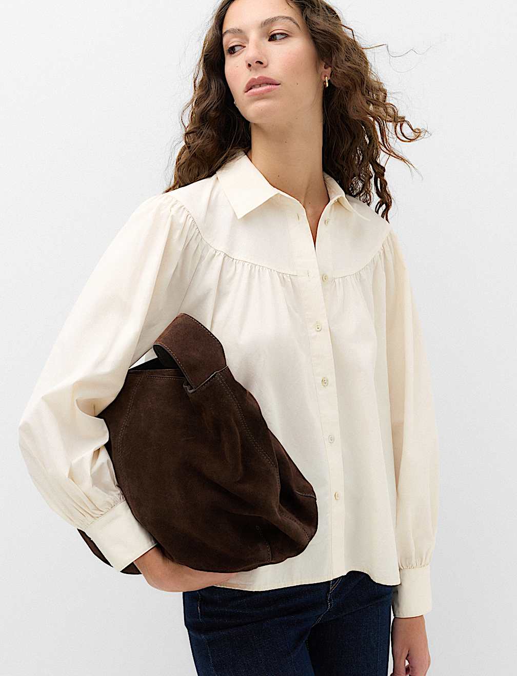 Lyocell Rich Western Style Collared Shirt