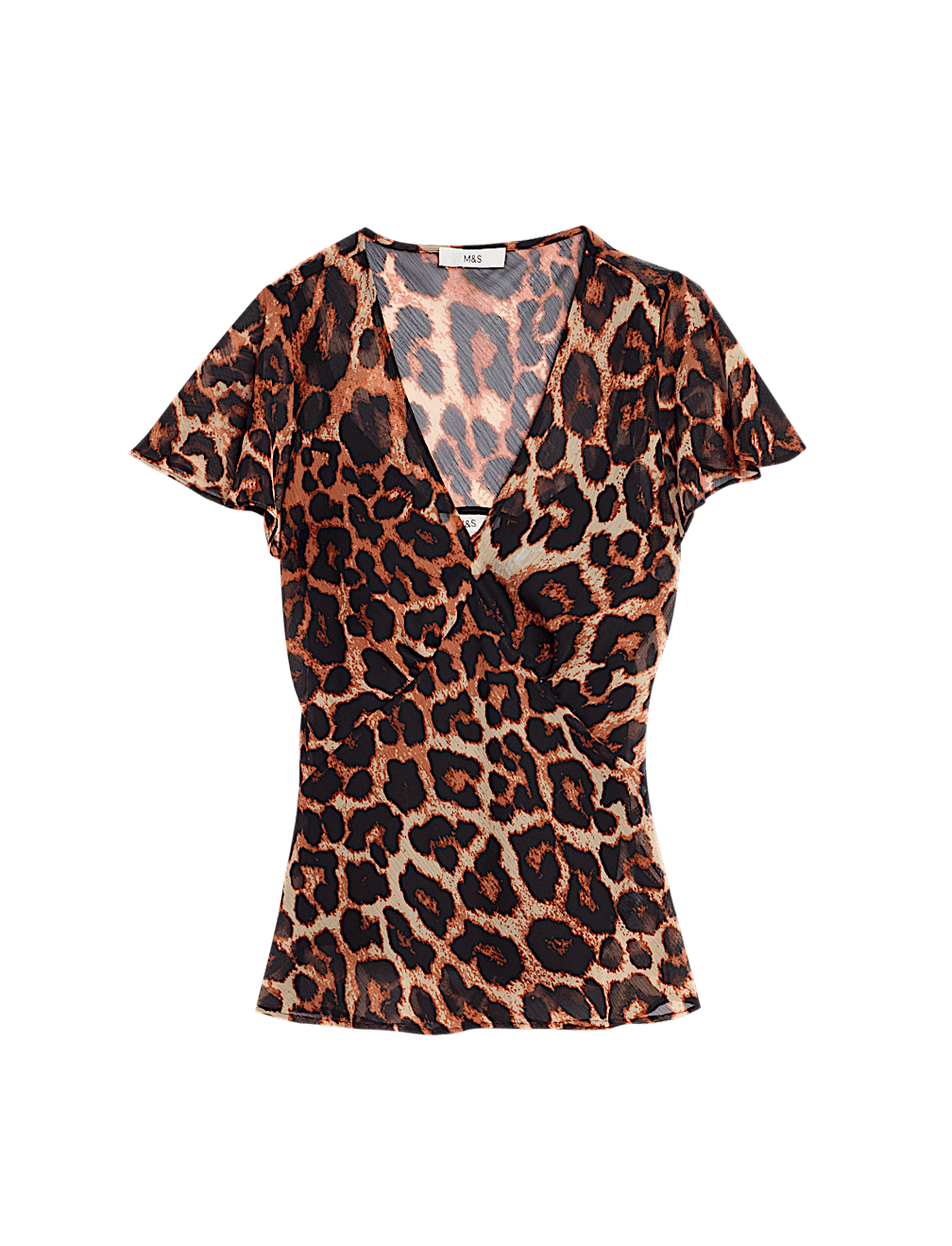 Animal Print V-Neck Top