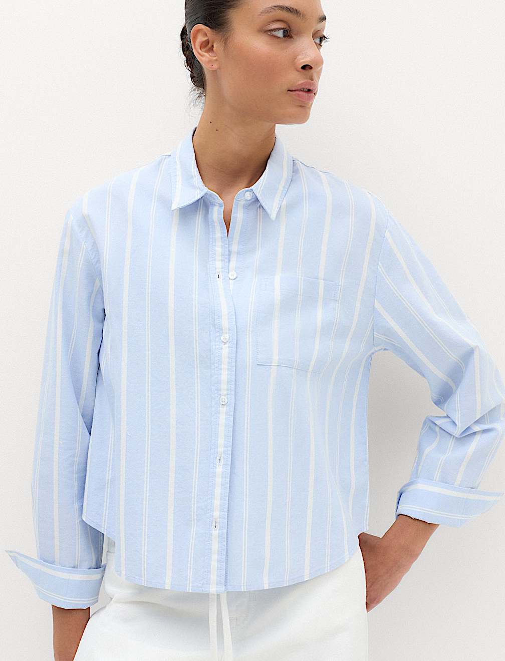 Pure Cotton Striped Oxford Shirt