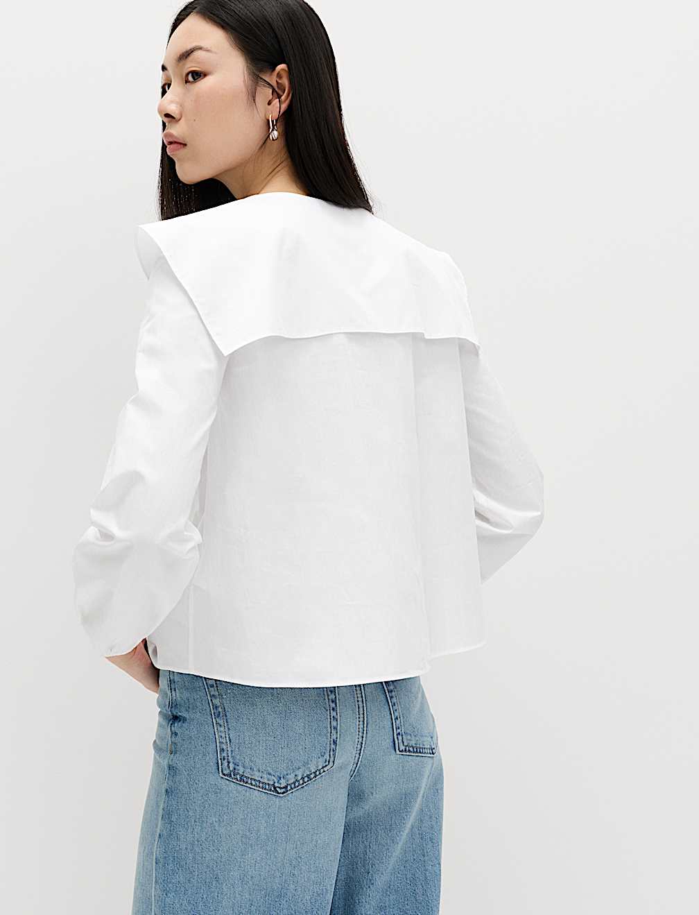 Pure Cotton Collared Blouse