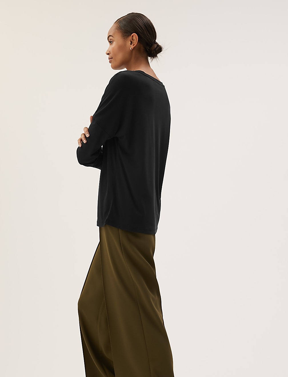 Modal Rich Round Neck Regular Fit Top