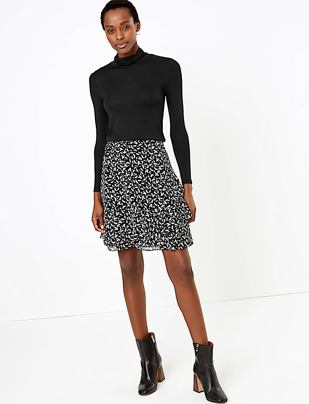 Fitted Funnel Neck Top