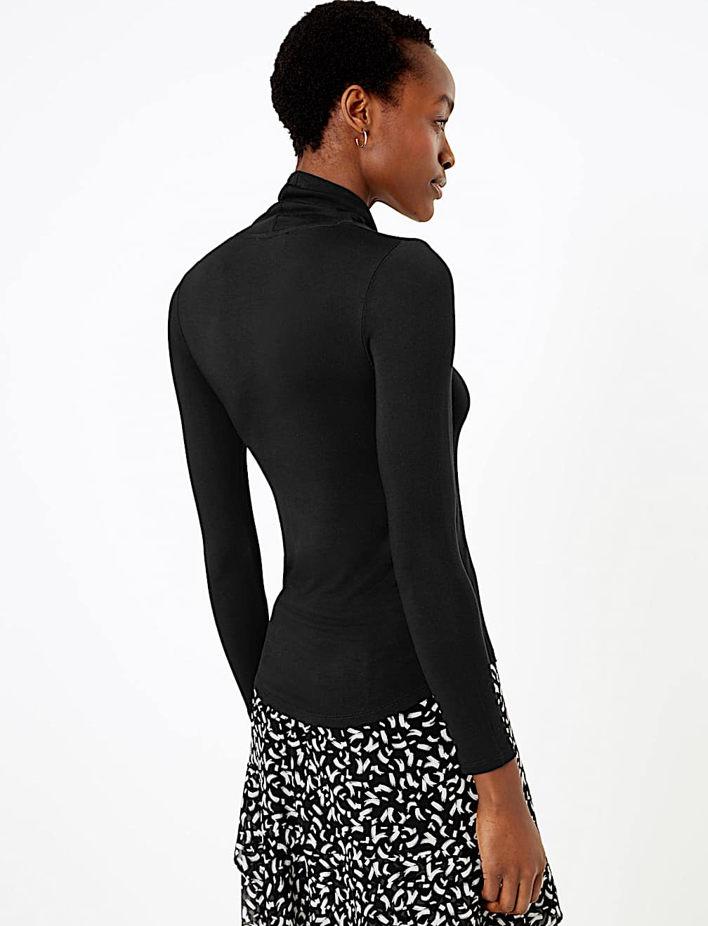 Fitted Funnel Neck Top