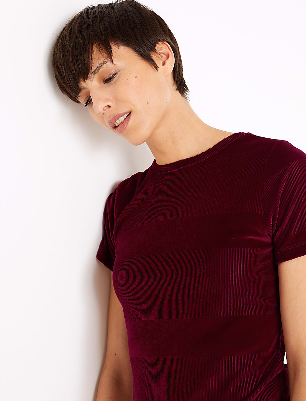 Velvet Textured T-shirt