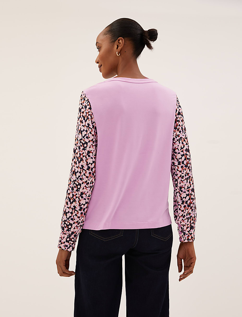 Printed Round Neck Regular Fit Top