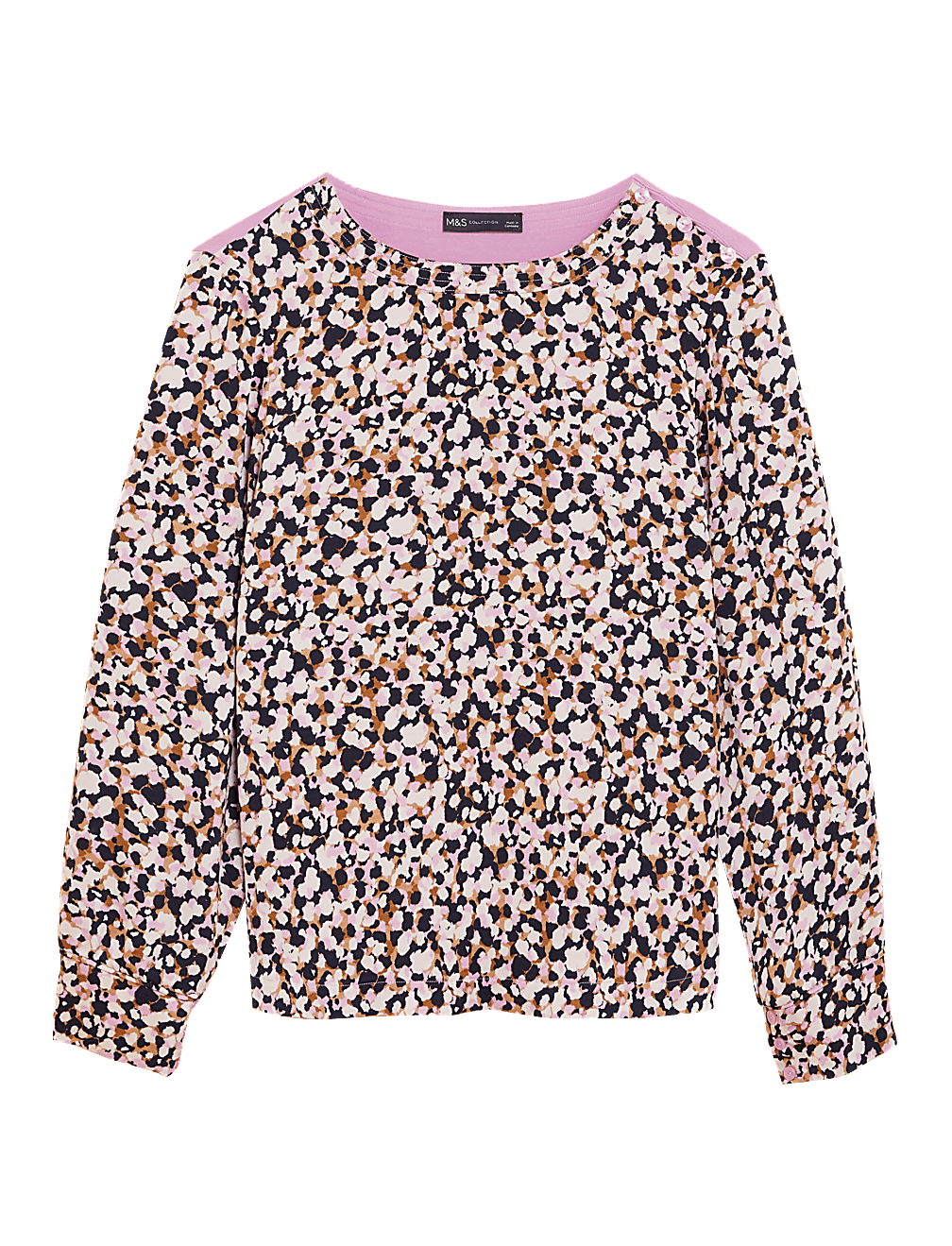 Printed Round Neck Regular Fit Top