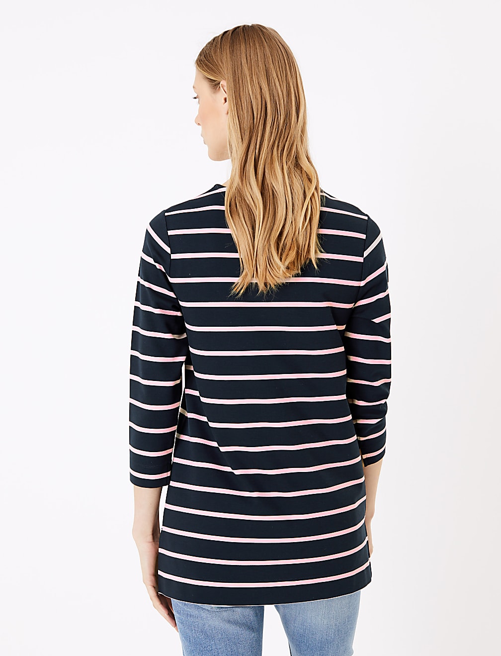 Striped 3/4 Sleeve Tunic