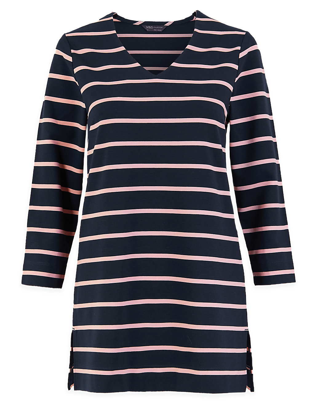 Striped 3/4 Sleeve Tunic