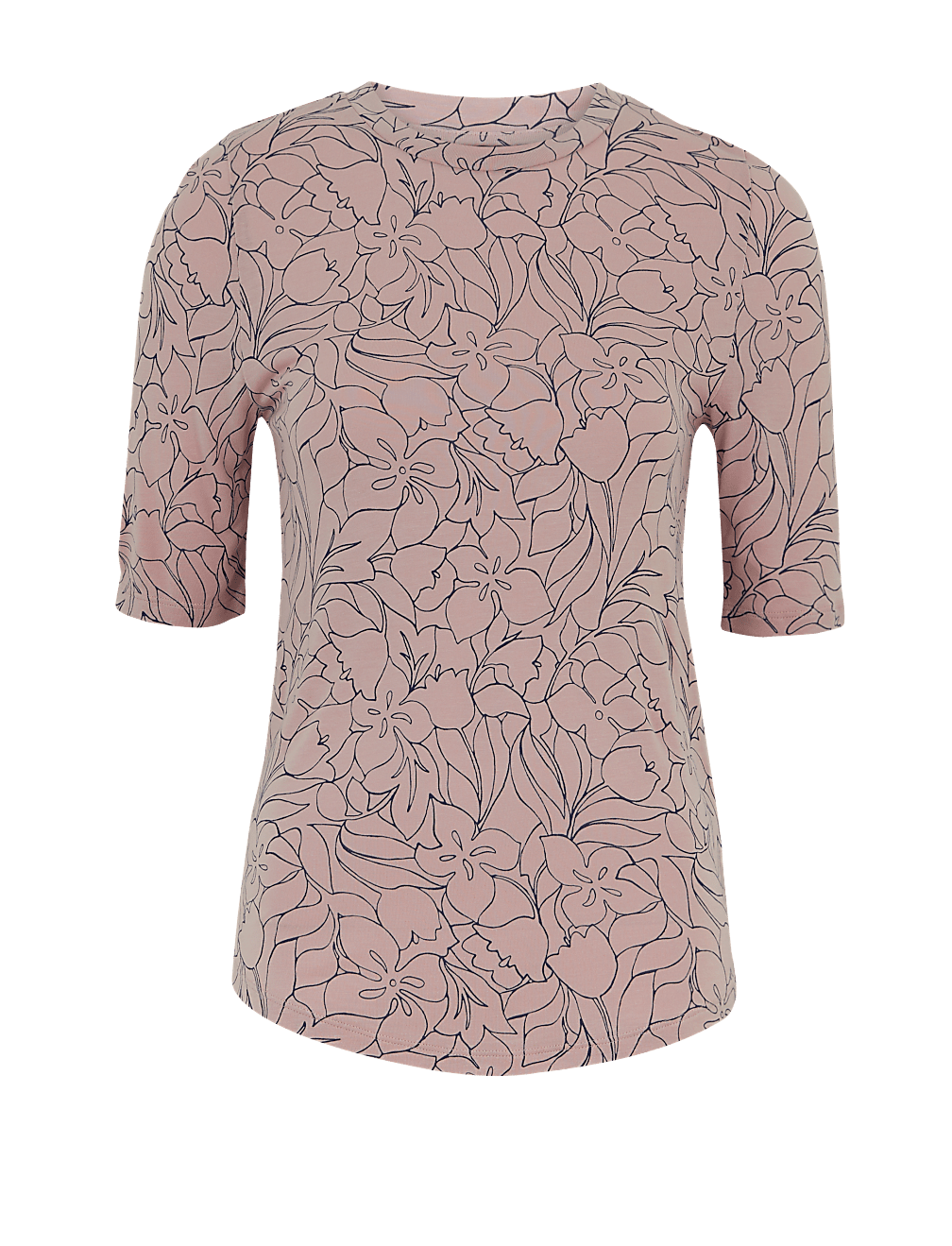 Floral Fitted Half Sleeve Top
