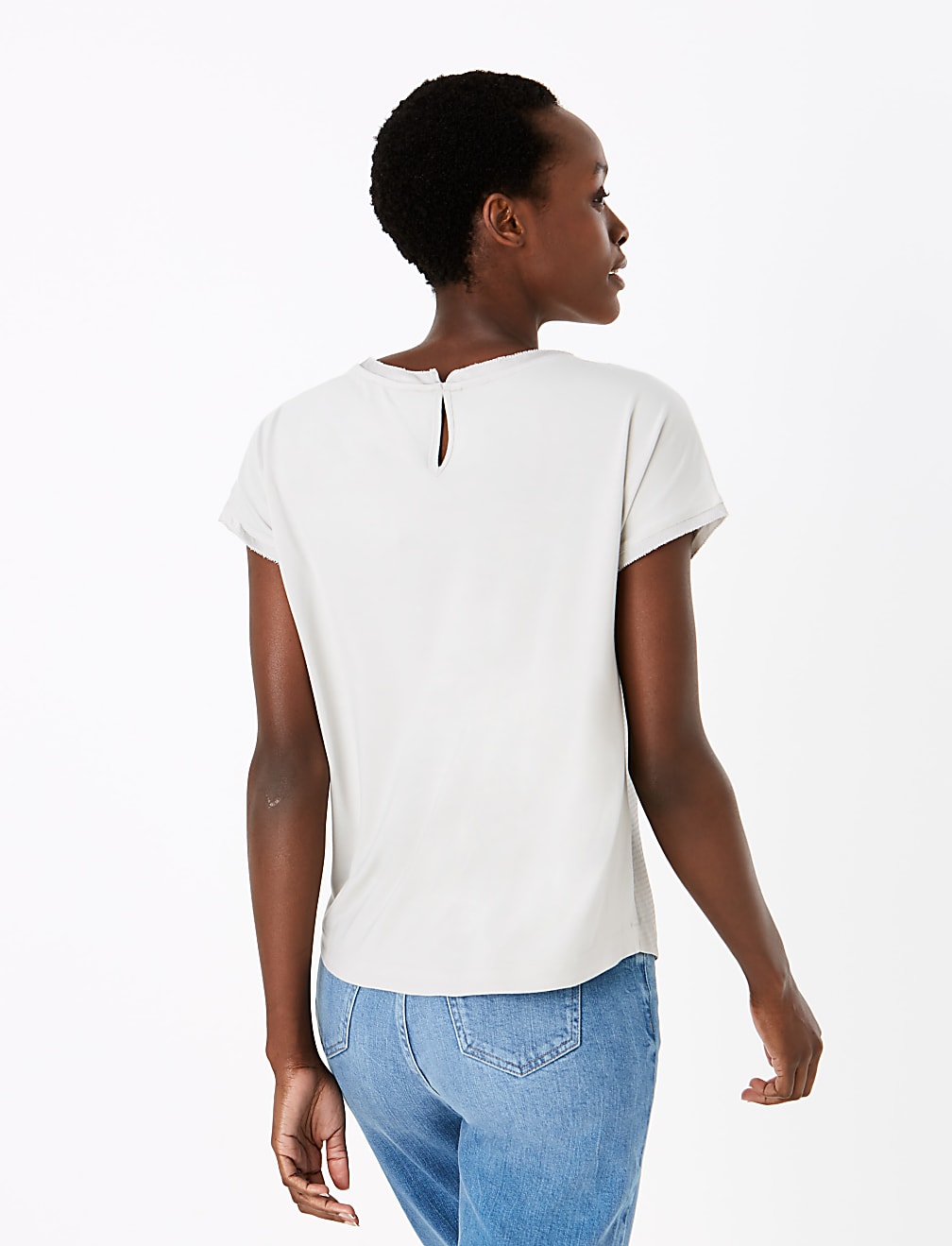 Slash Neck Straight Fit Blouse