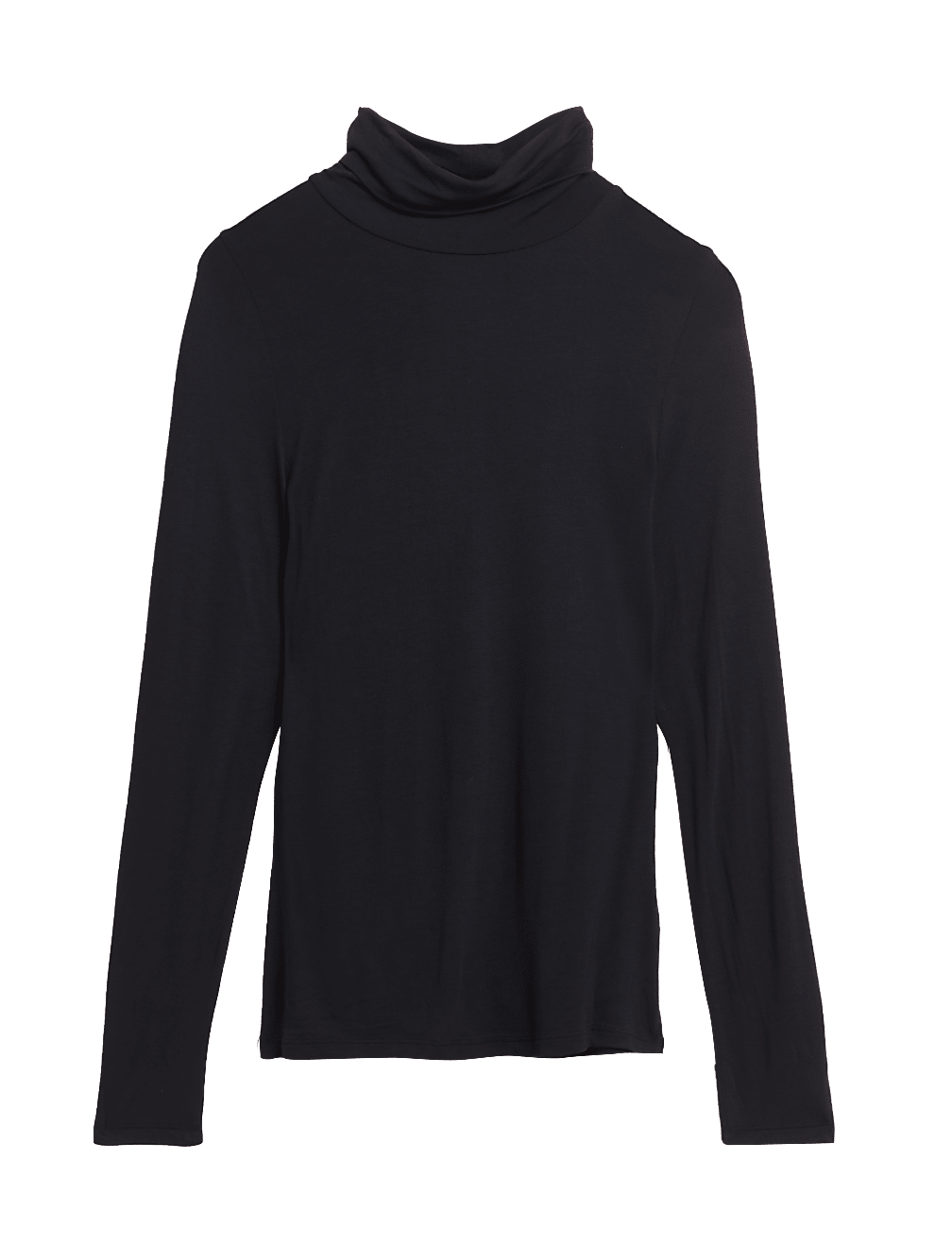 Pure Viscose Plain High Neck T-Shirt
