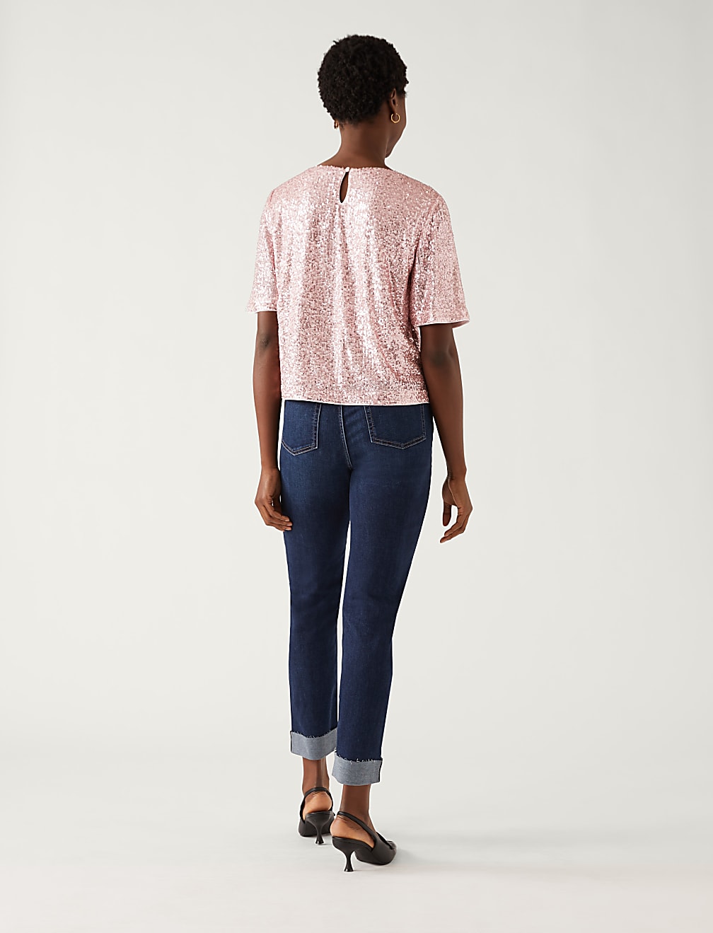 Sequin Regular Fit Top