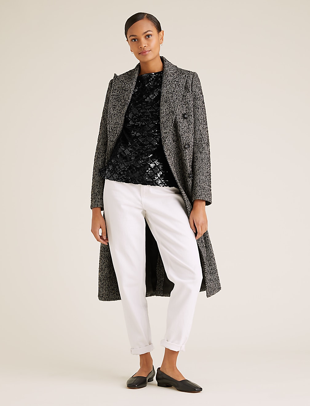 Sequin Long Sleeve Top