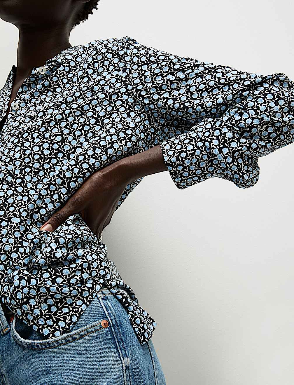 Printed Collared Button Through Shirt