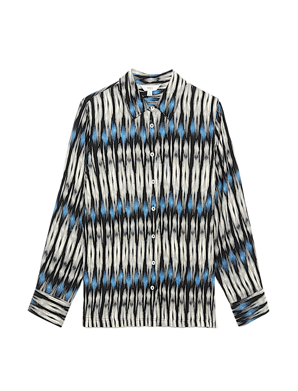 Printed Collared Button Through Shirt
