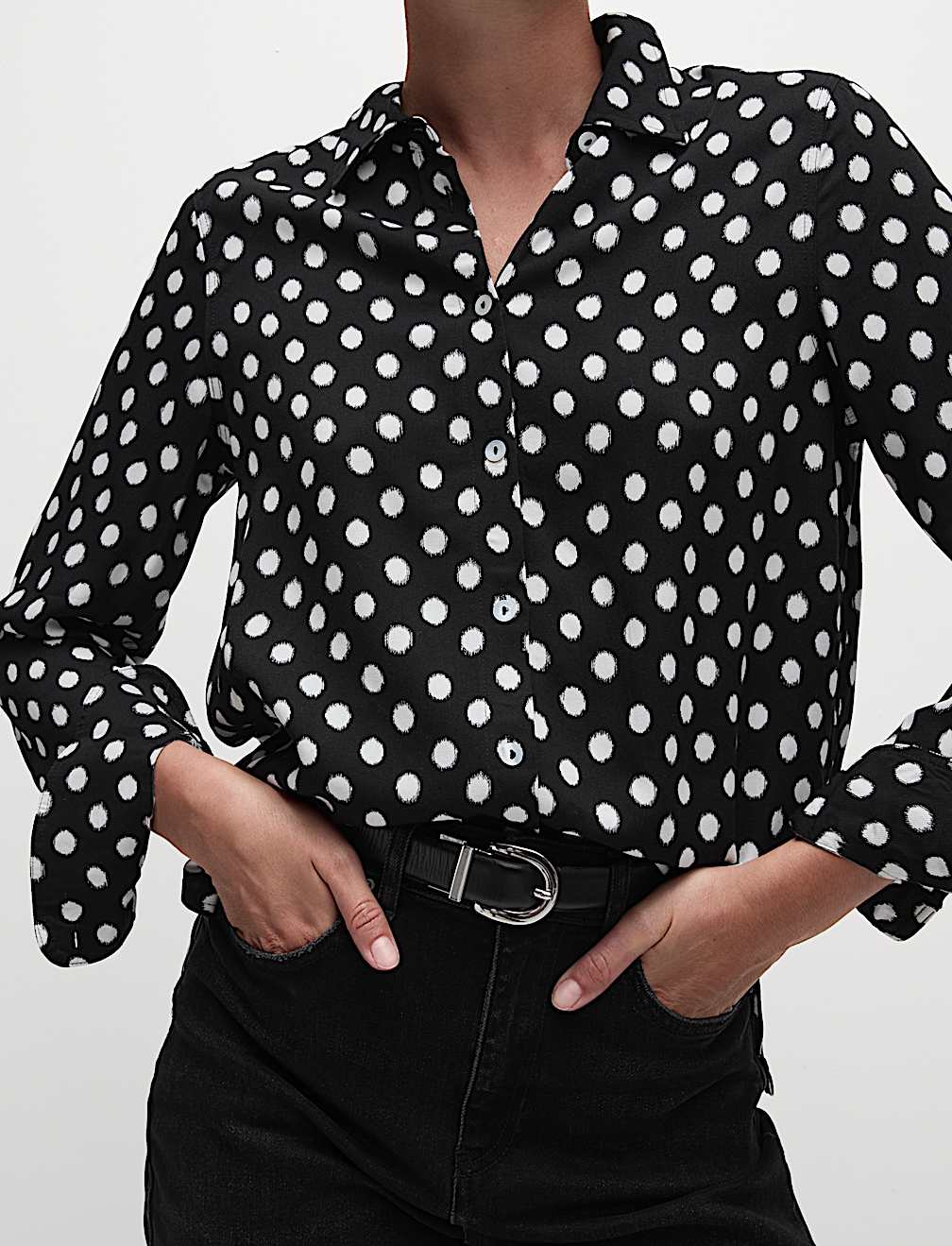 Printed Collared Button Through Shirt