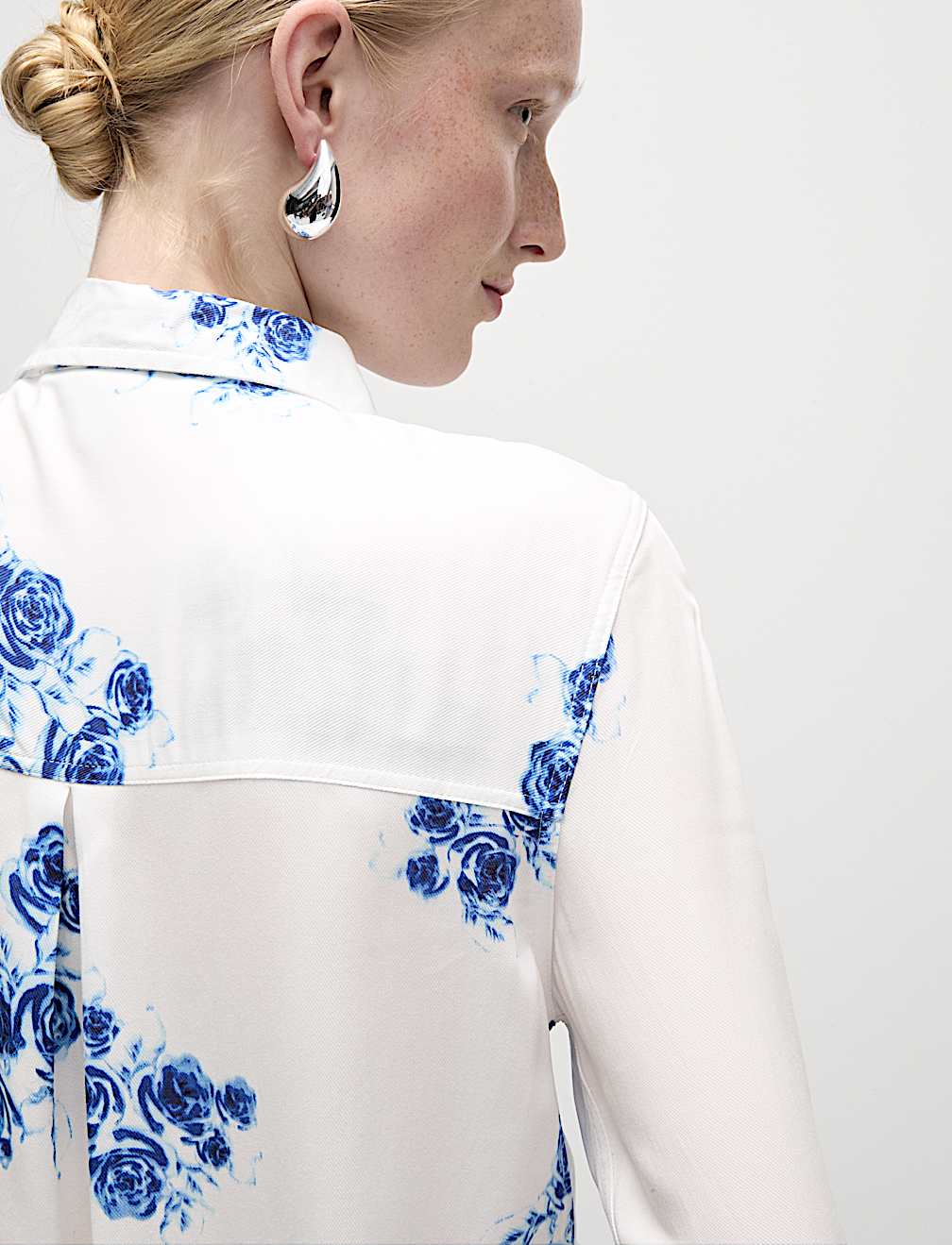 Printed Collared Button Through Shirt