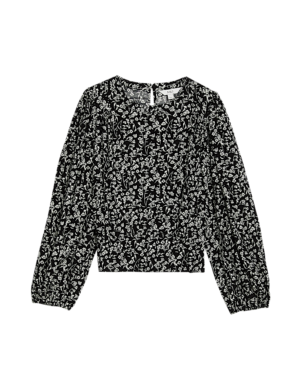 Cotton Blend Floral Blouse