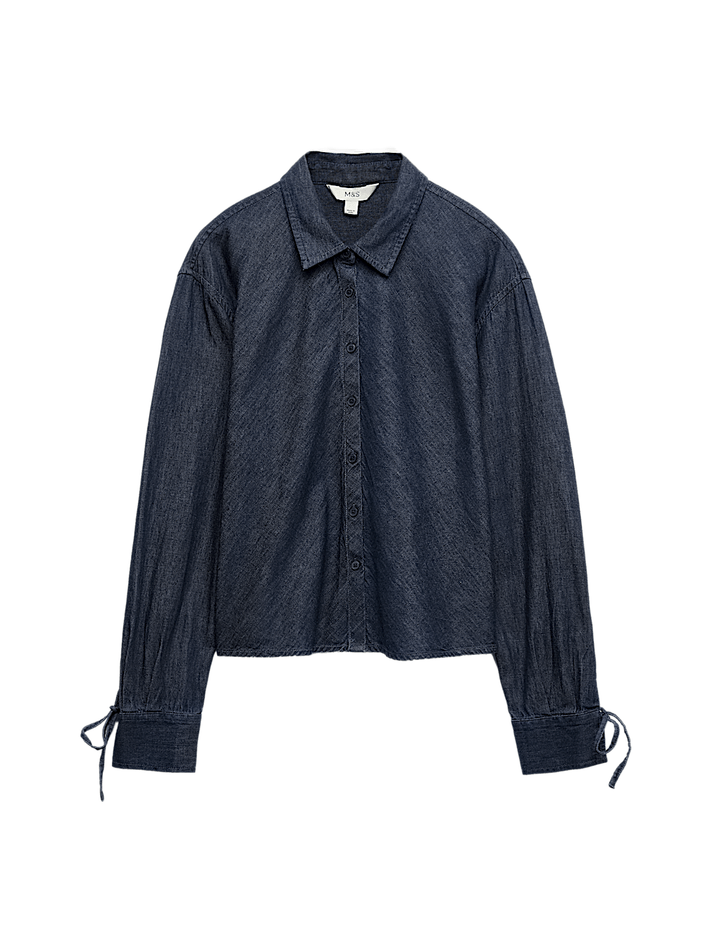 Denim Tie Detail Swing Shirt