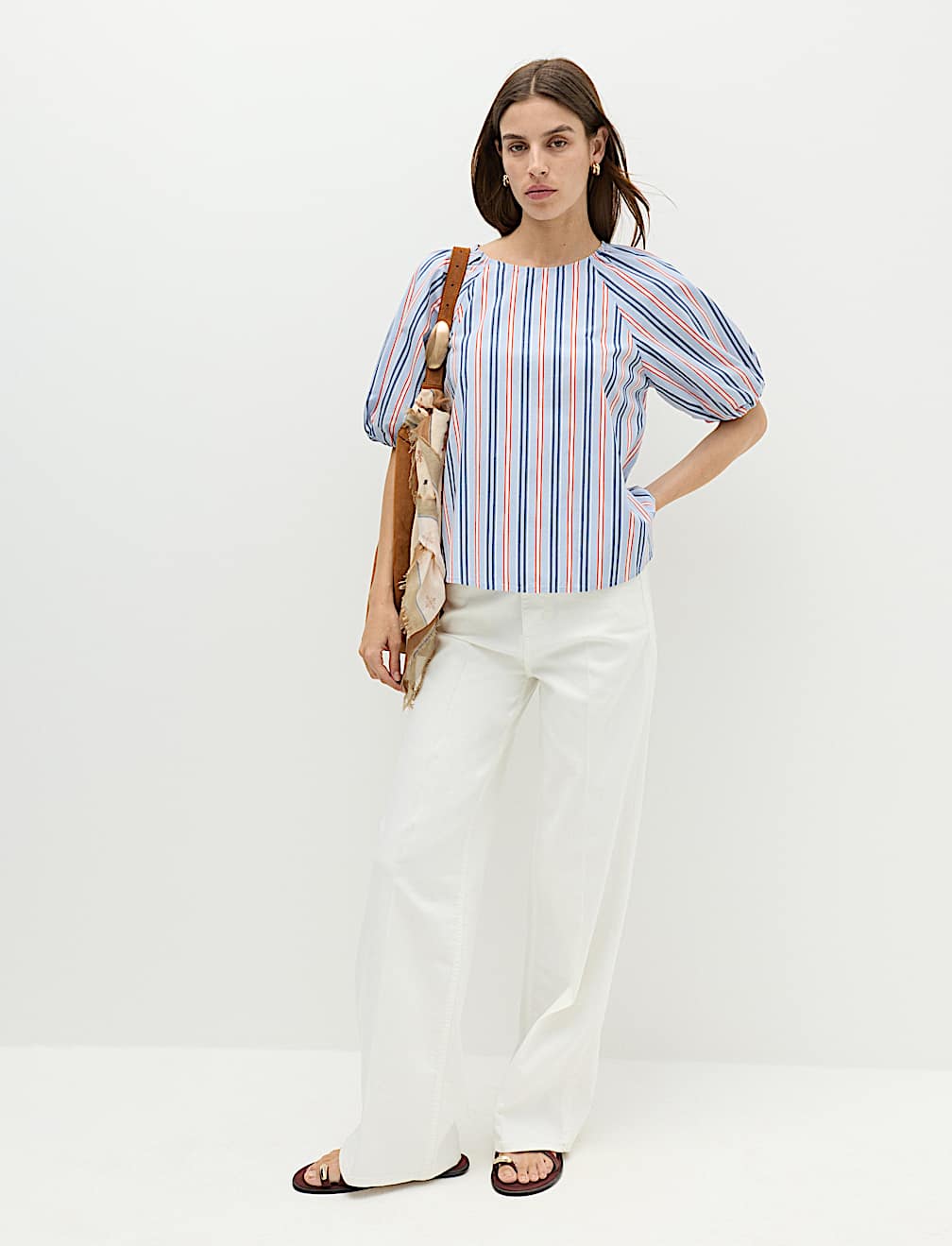 Pure Cotton Printed Puff Sleeve Blouse