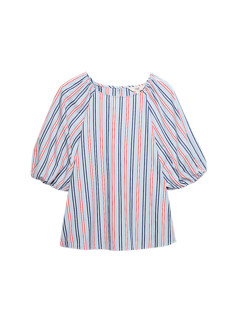 Pure Cotton Printed Puff Sleeve Blouse