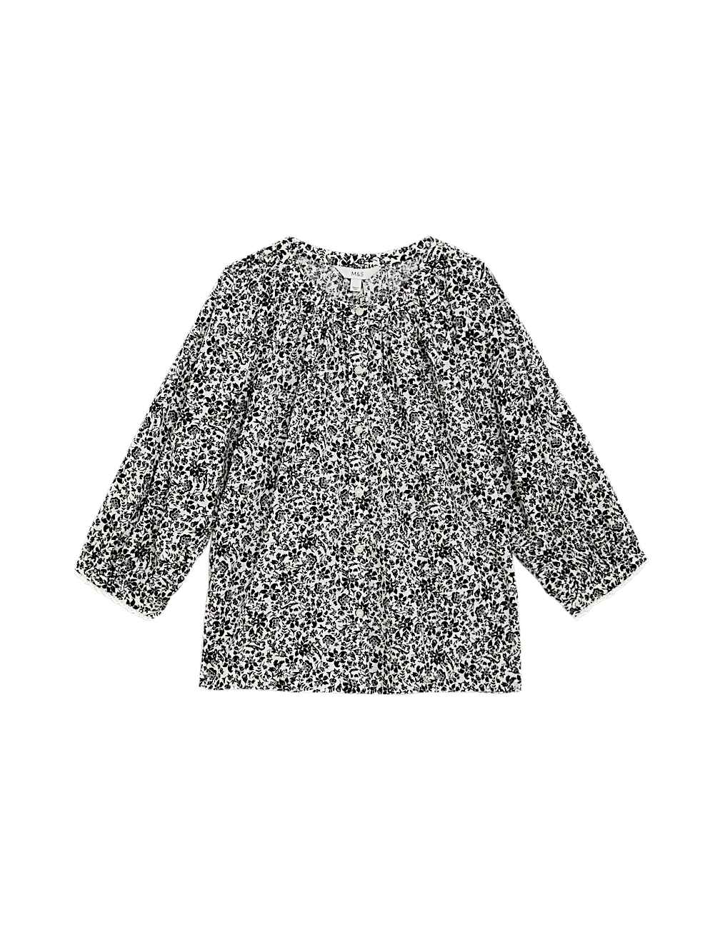 Pure Cotton Floral Blouse