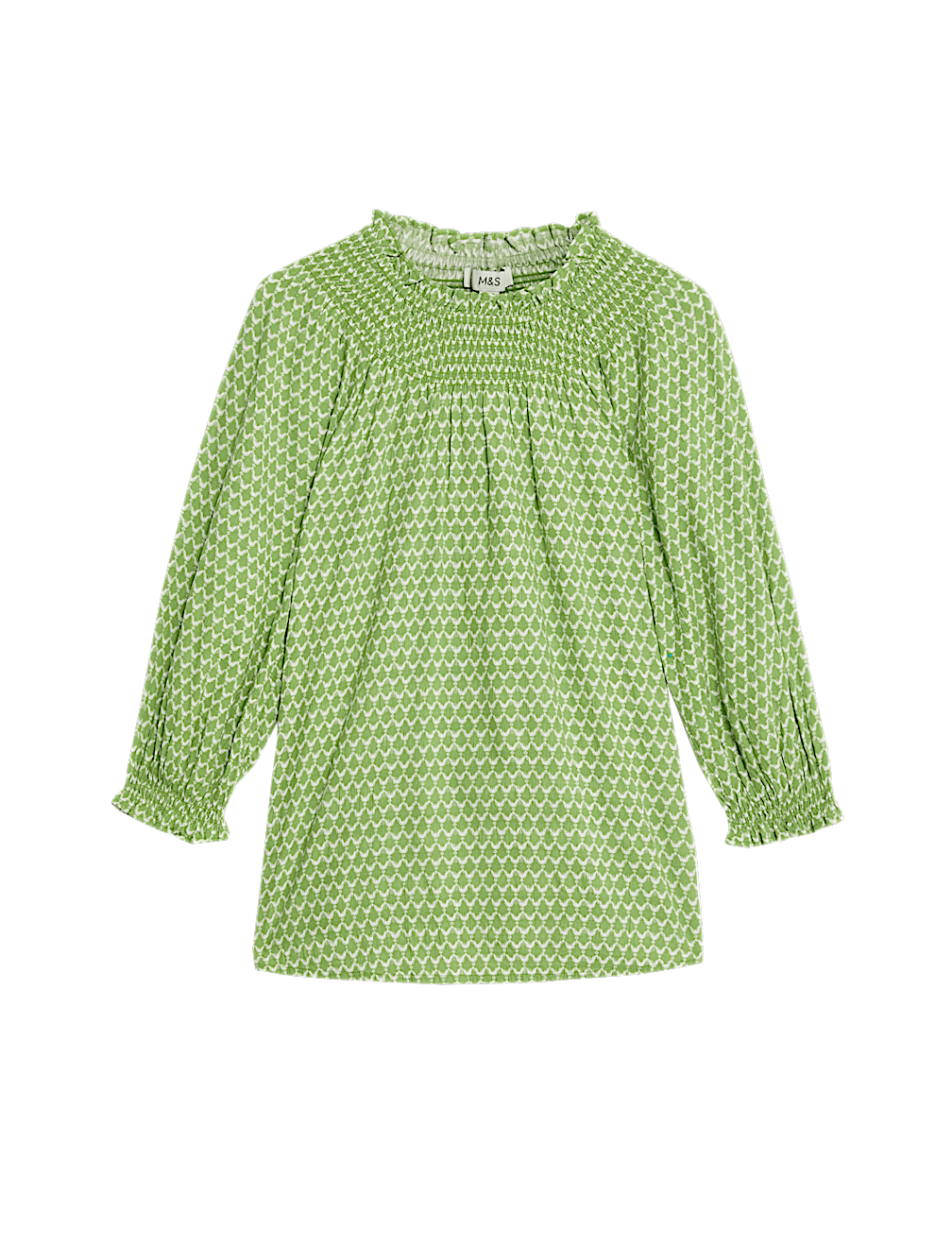 Cotton Blend Printed Blouse