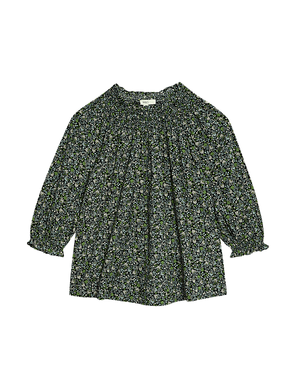 Cotton Blend Printed Blouse