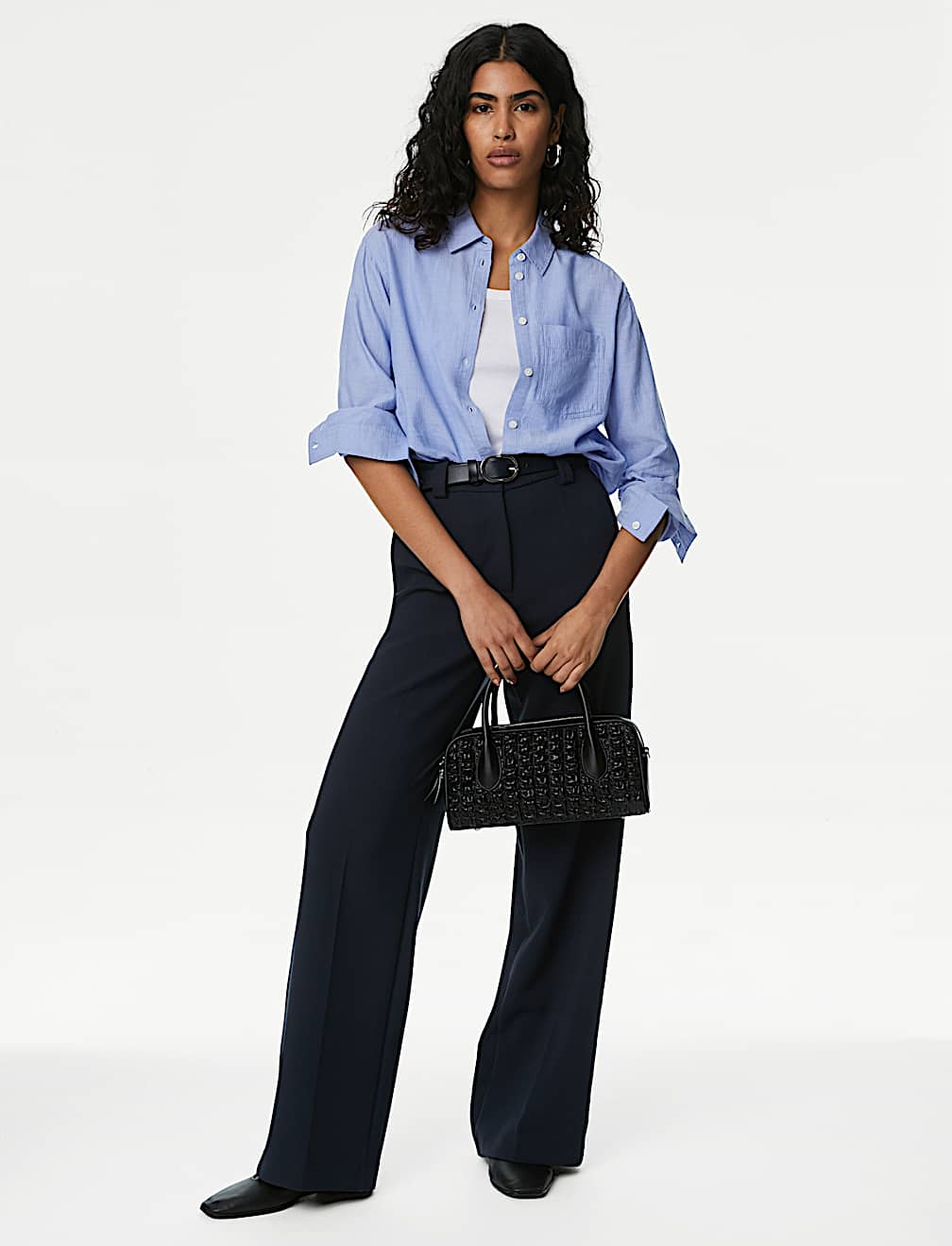 Pure Cotton Collared Shirt