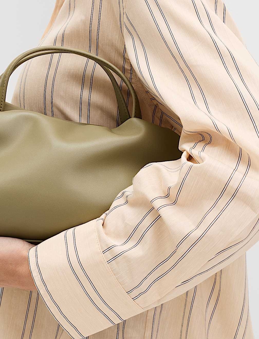 Striped Collared Shirt with Linen