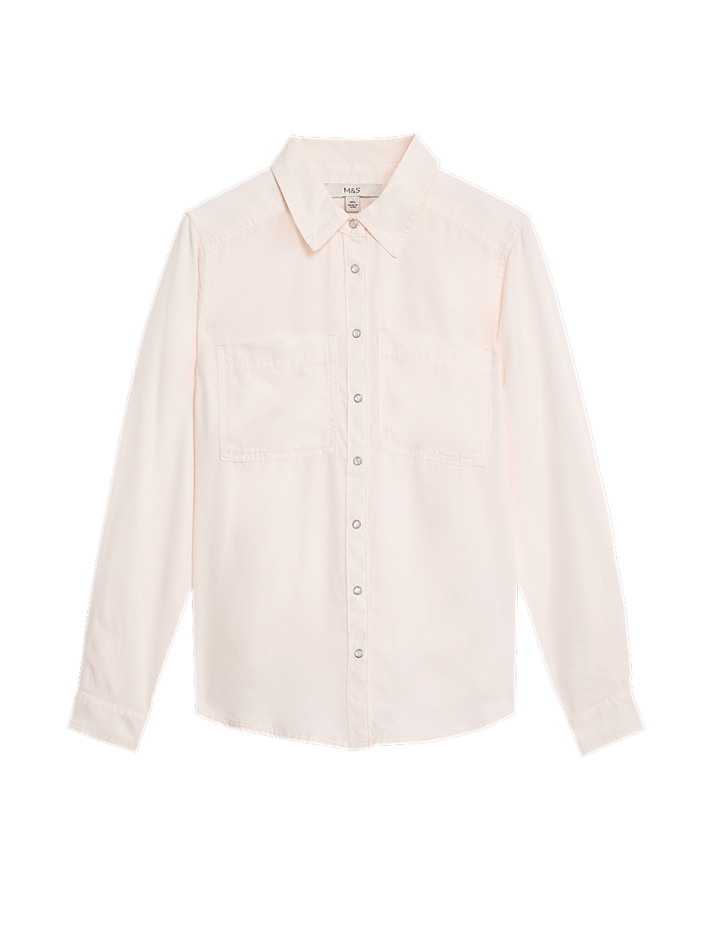 Pure Lyocell Collared Button Through Shirt