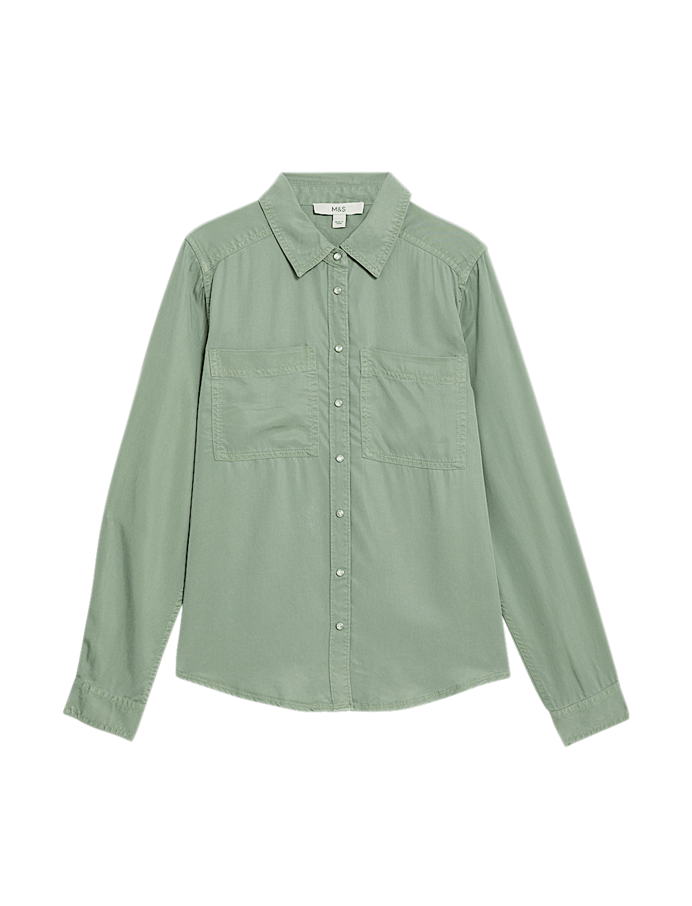 Pure Lyocell Collared Button Through Shirt