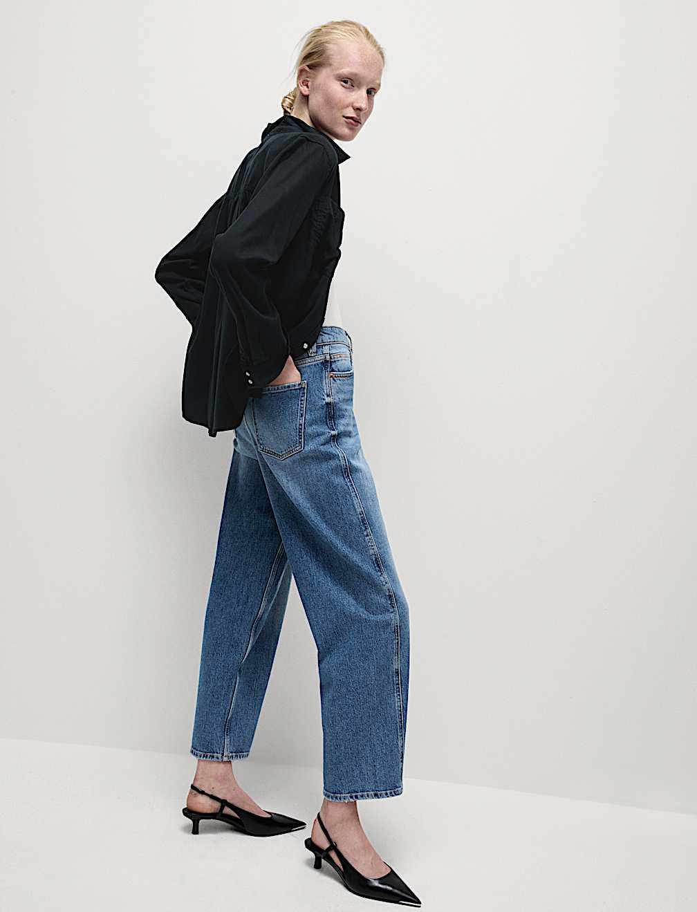 Pure Lyocell Collared Button Through Shirt