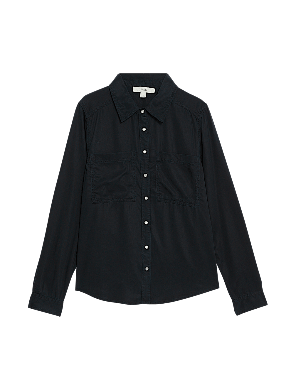 Pure Lyocell Collared Button Through Shirt