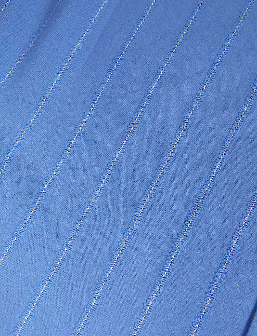 Cotton Rich Sparkly Striped Collared Shirt