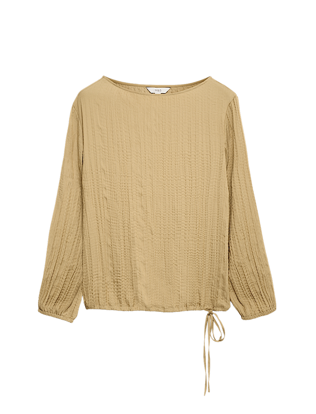 Textured Slash Neck Blouse