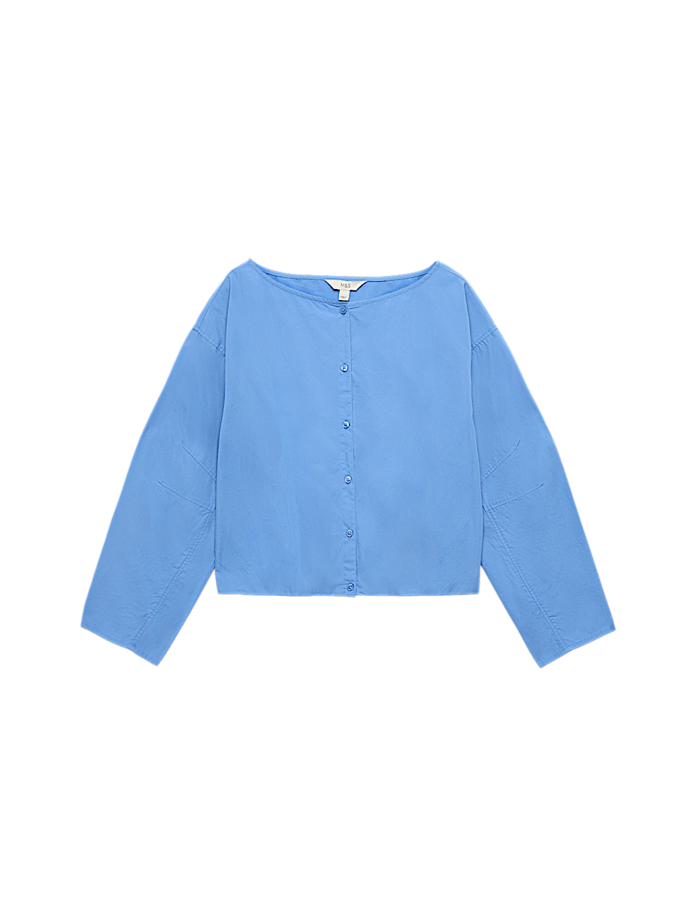 Pure Cotton Polka Dot Barrel Sleeve Blouse