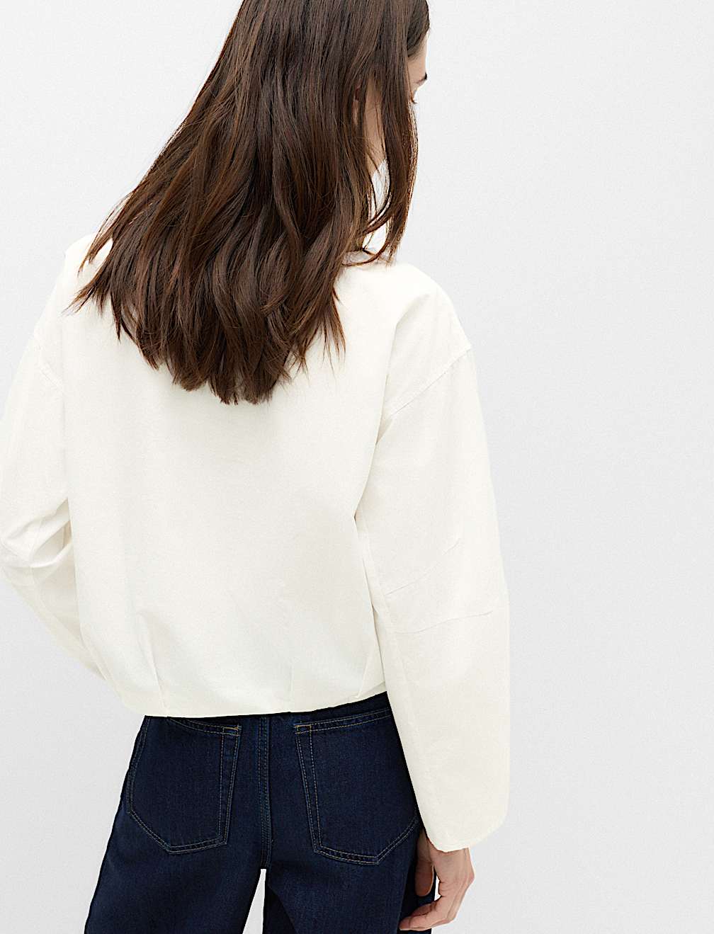 Pure Cotton Polka Dot Barrel Sleeve Blouse