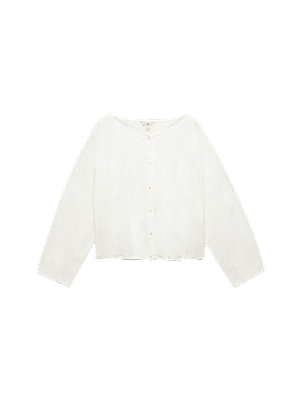 Pure Cotton Polka Dot Barrel Sleeve Blouse