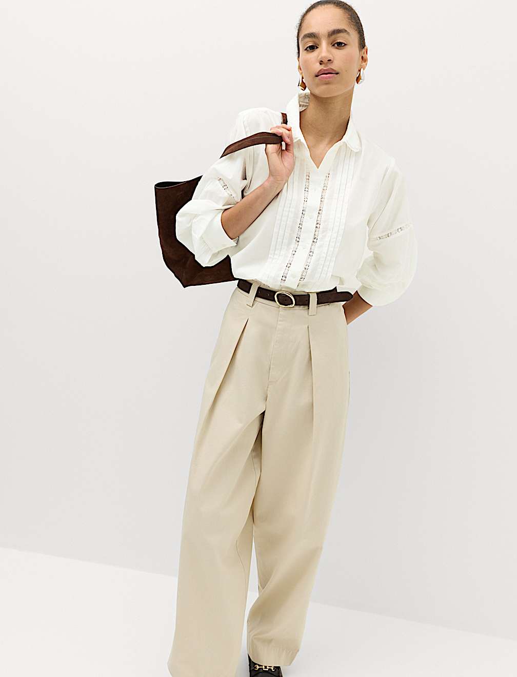 Pure Cotton Embroidered Collar Shirt