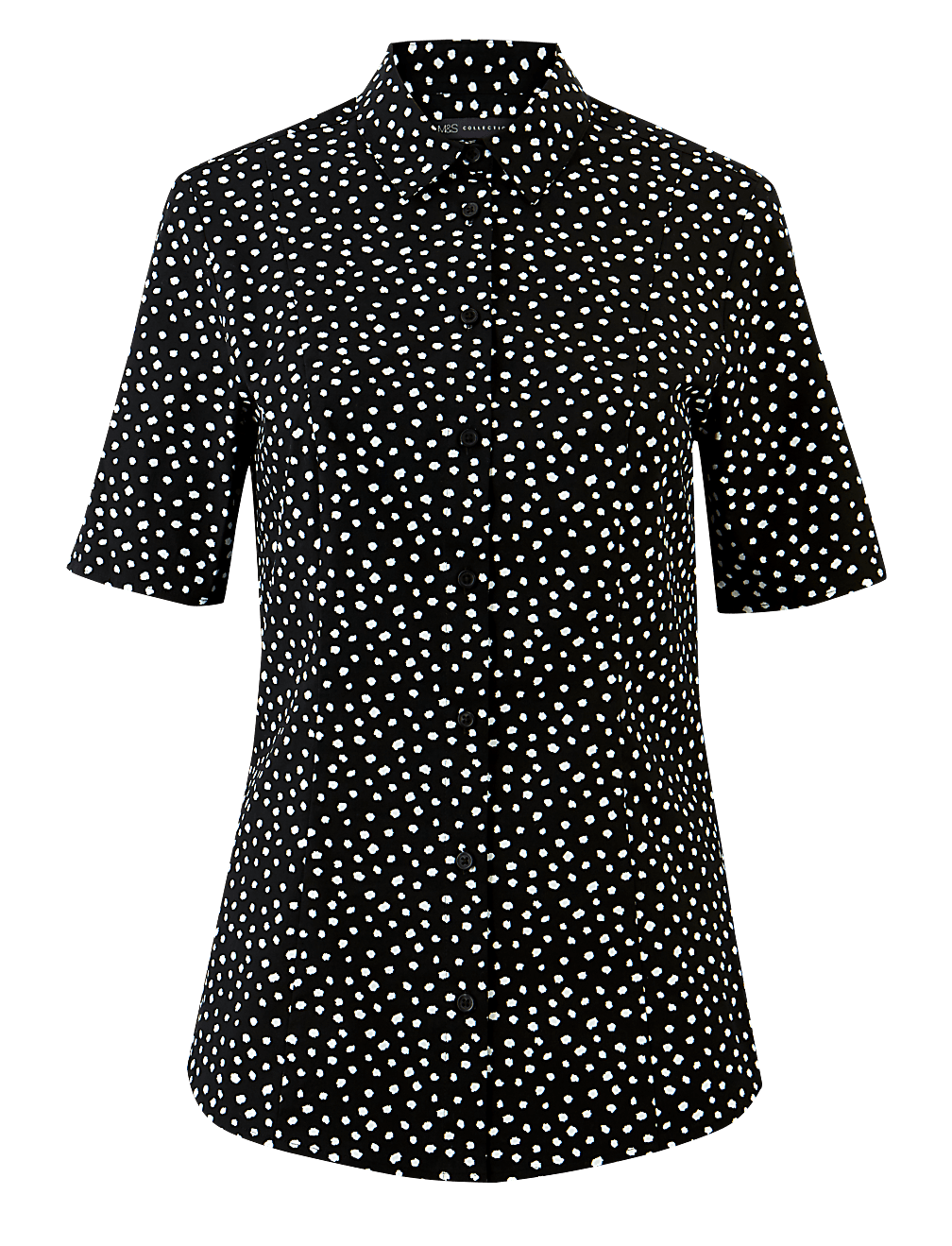 Polka Dot Button Detailed Shirt
