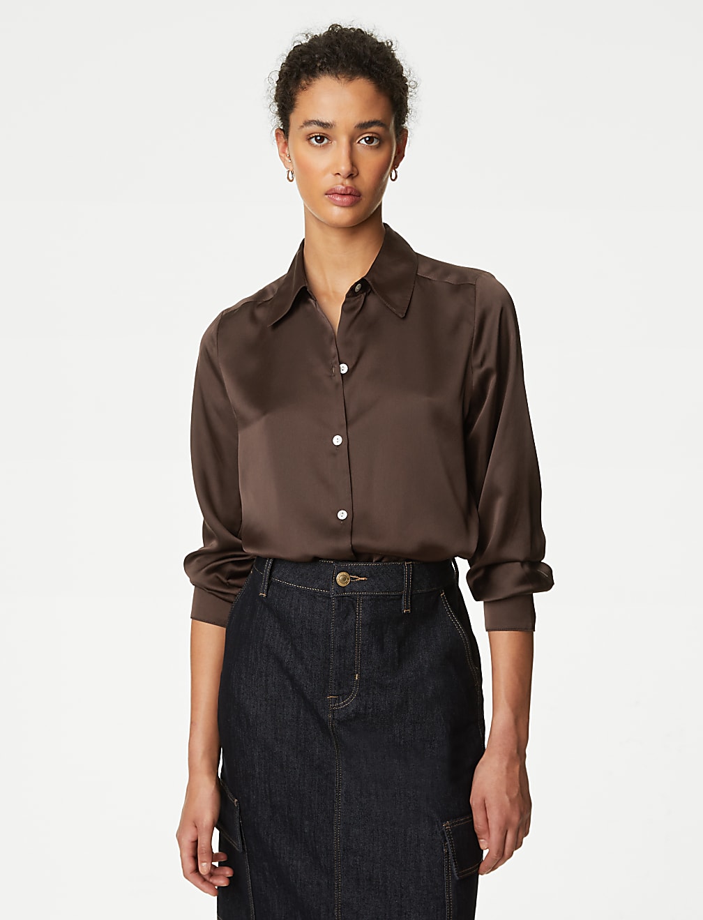Satin Collared Shirt