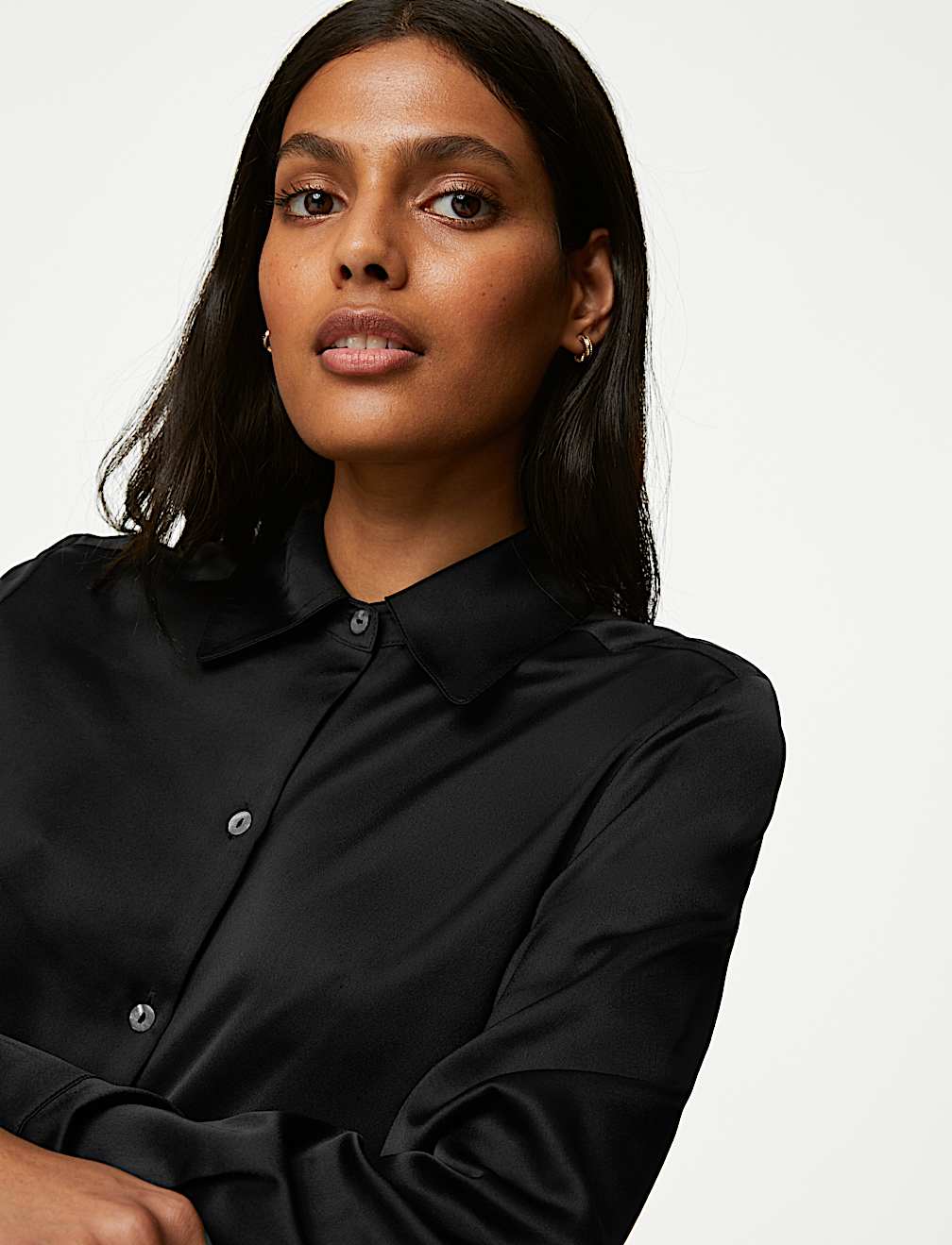 Satin Collared Shirt