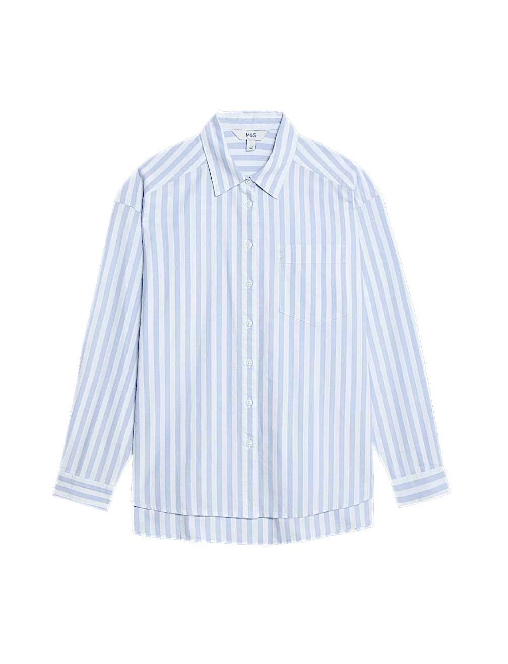 Pure Cotton Striped Oversized Shirt