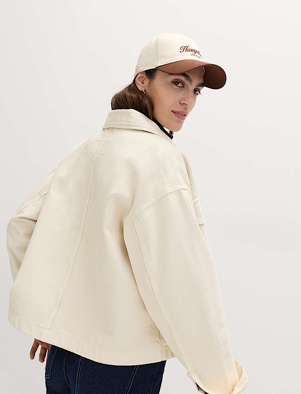 Pure Cotton Denim Relaxed Shacket