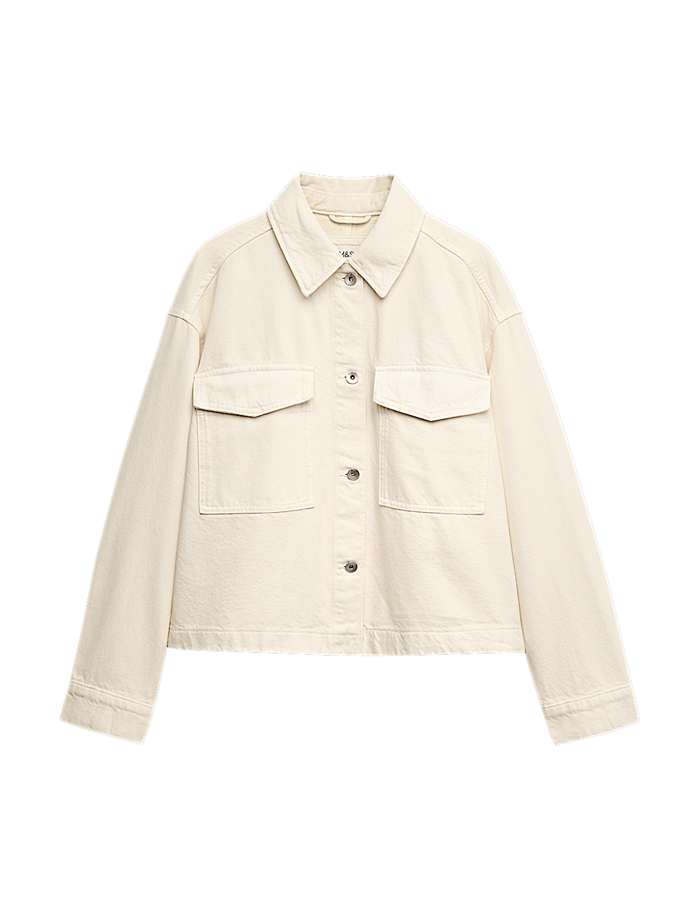 Pure Cotton Denim Relaxed Shacket