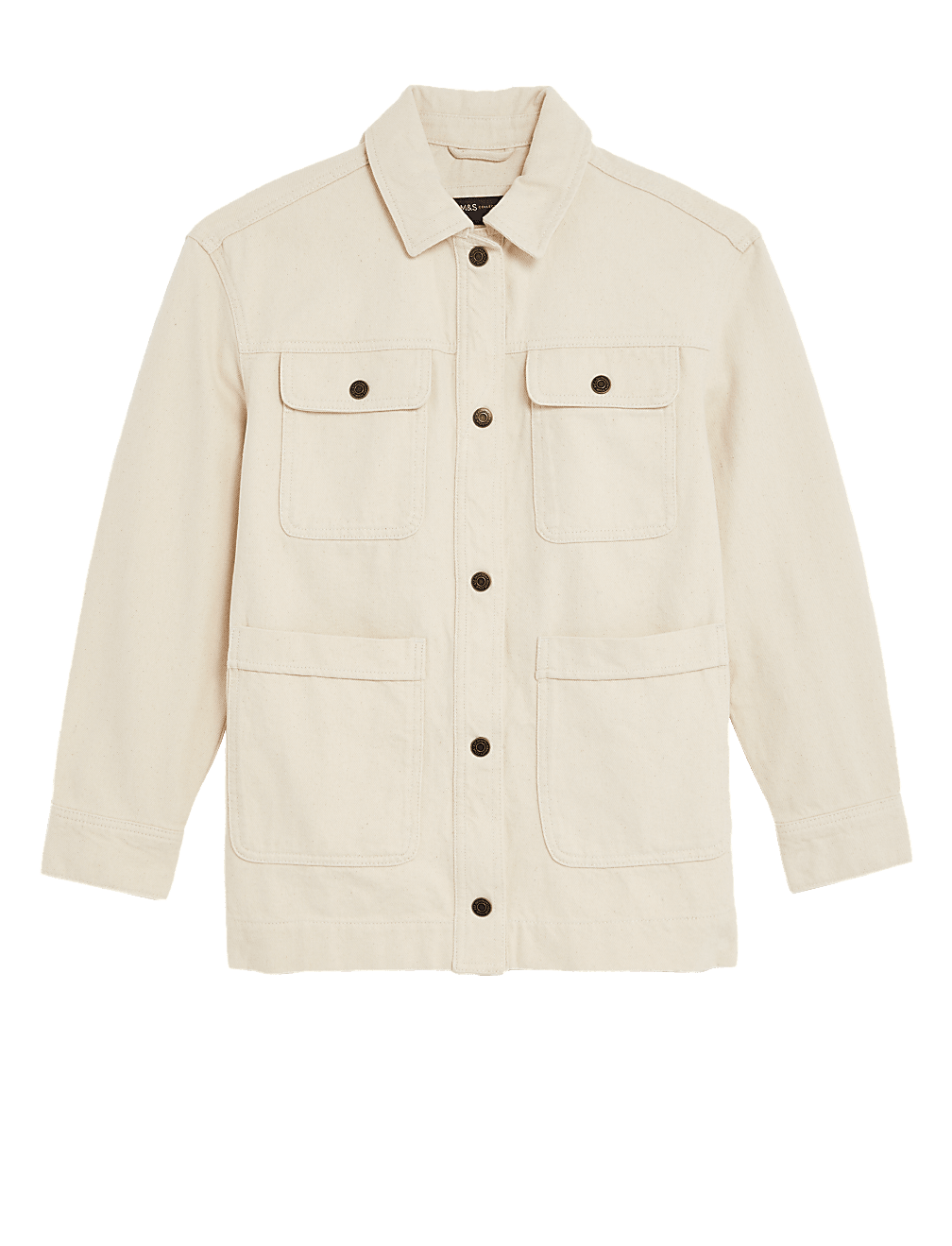 Pure Cotton Denim Utility Jacket