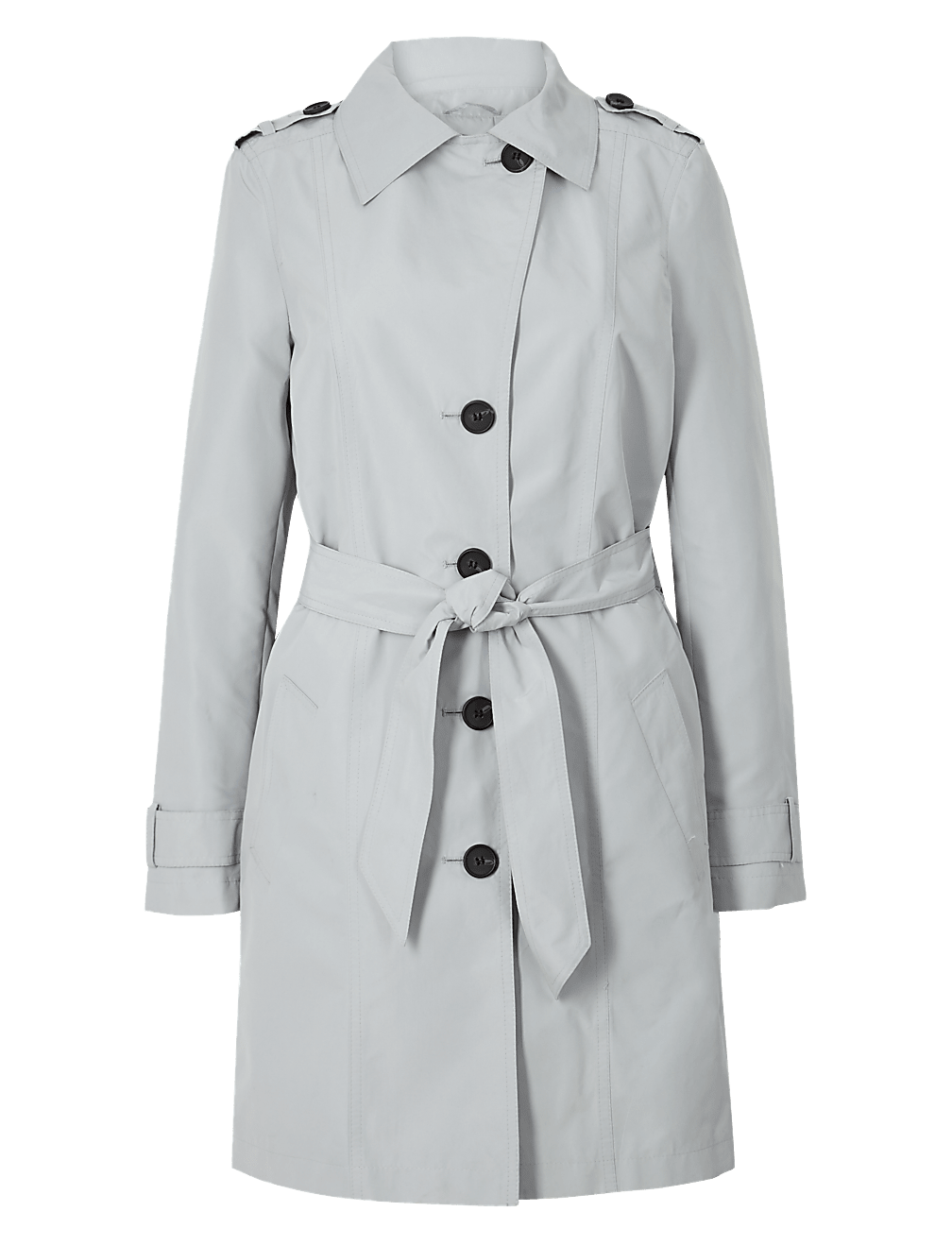 Button Detailed Trench Coat
